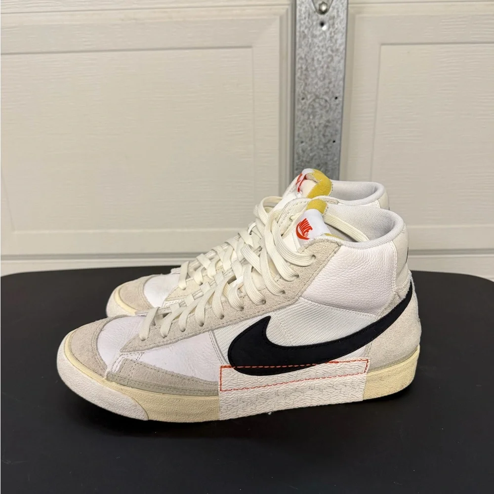 Nike Blazer Mid Pro Club DQ7673-100 Sneakers Men White Bone Leather Size 10.5 - Picture 3 of 6